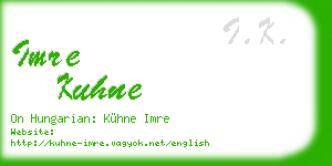 imre kuhne business card